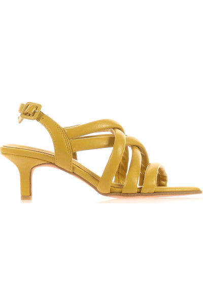 MARCO TOZZI Elegantní Žluté Sandálky S Podpatkem Na Letní Období
