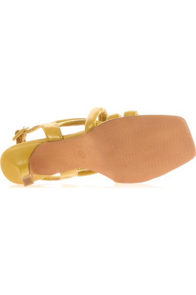 MARCO TOZZI Elegantní Žluté Sandálky s Podpatkem na Letní Období