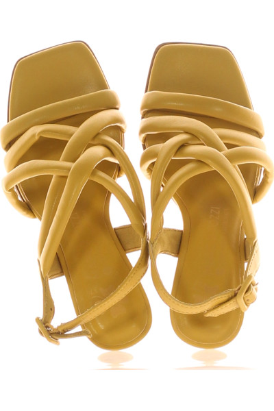 MARCO TOZZI Elegantní Žluté Sandálky s Podpatkem na Letní Období