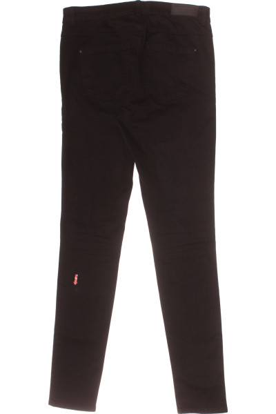 Skinny Bavlněné Kalhoty ONLY Černé Prošívaný Design | Univerzální Střih