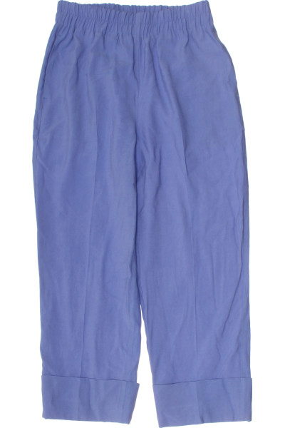 Lascana Volné Letní Kalhoty S Manžetou Modré Pro Volný Čas