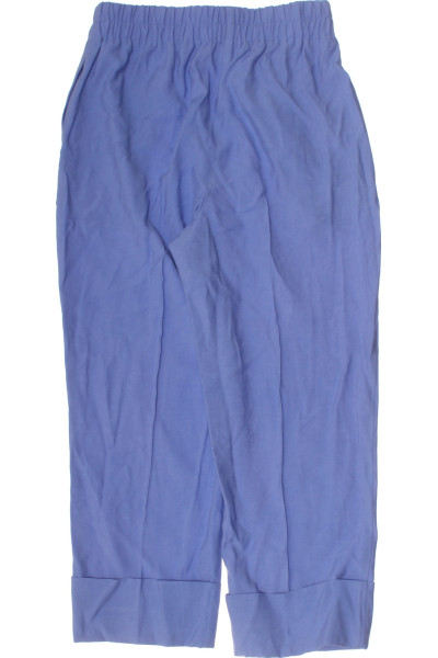 Lascana Volné Letní Kalhoty s Manžetou Modré Pro Volný Čas