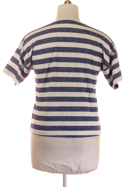 Pruhované dámské tričko s krátkým rukávem, módní styl pro léto