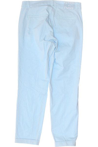 CAMBIO Pohodlné Chino Kalhoty Světle Modré Stretch Bavlněné