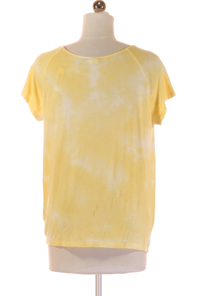 Lascana žluté tričko s uzlem, lehký letní materiál