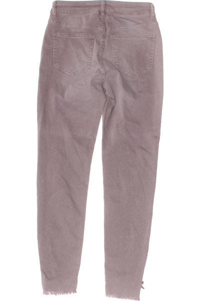 Úzké džíny Lascana v šedé barvě s elastanem a vyšívaným lemem