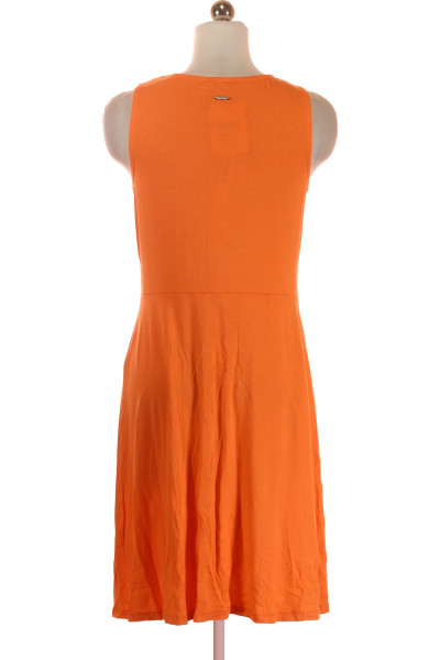 Letní šaty s volánky Laura Scott ve stylu A-line, oranžové, na večírek