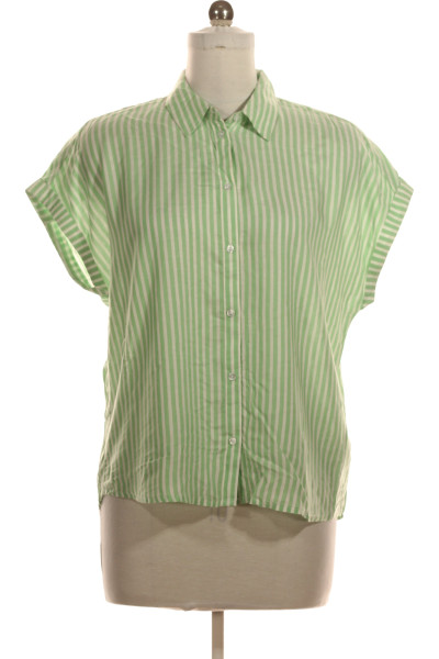 Vzorovaná Dámská Košile Zelená Second Hand Vel. 40