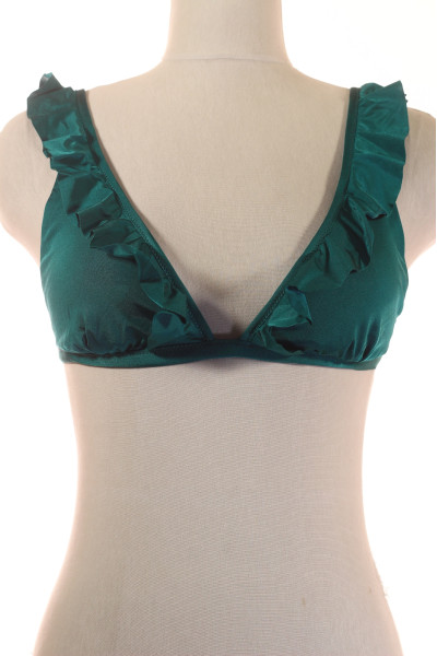 Elegantní Zelená Podprsenka Bikini S Volánky Pro Letní Sezónu
