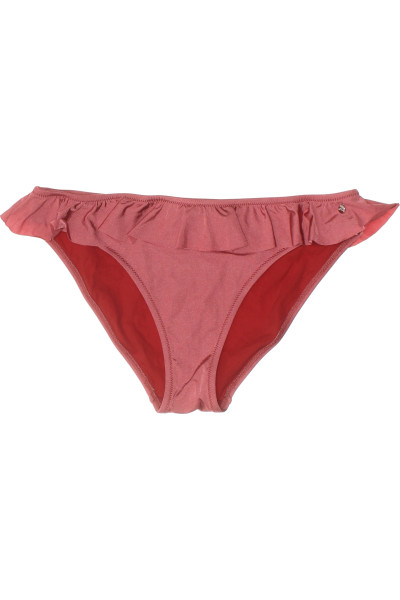 Vlnitý Okraj červené Bikinové Kalhotky – Letní Plážový Trend