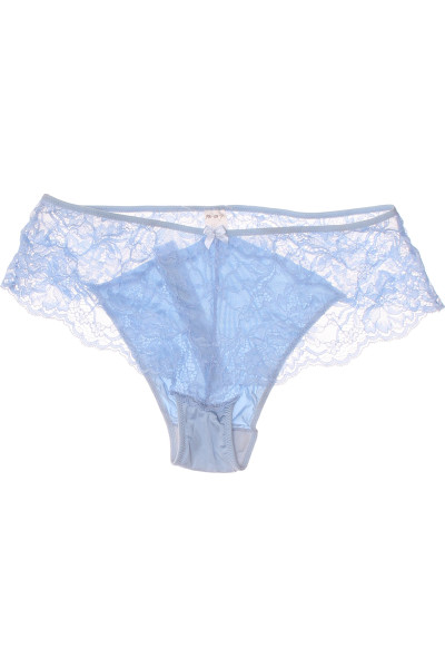 Romantické Krajkové Kalhotky V Pudrově Modré, Neviditelné Pod Oblečením