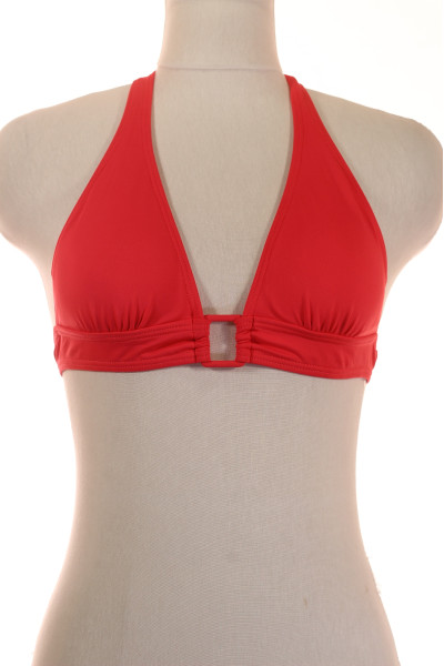 Elegantní Červený Bikini Top Na Léto S Hladkou Texturou