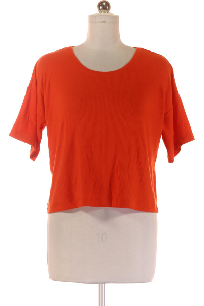 Pohodlné Oranžové Volné Tričko Basic Na Léto Pro Volný Čas