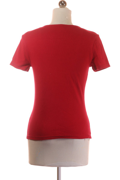 BUFFALO Elegantní Dámské Červené Tričko s Výstřihem na Knoflík, Pružné