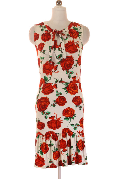 Sváteční šaty Melrose S Volánkem A Potiskem Růží, Letní Styl
