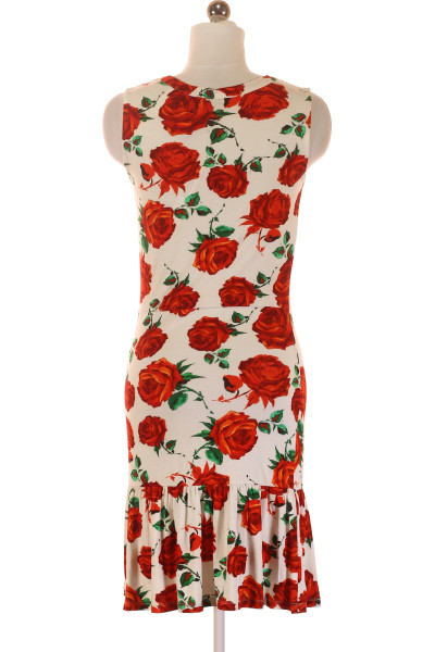 Sváteční šaty Melrose s volánkem a potiskem růží, letní styl