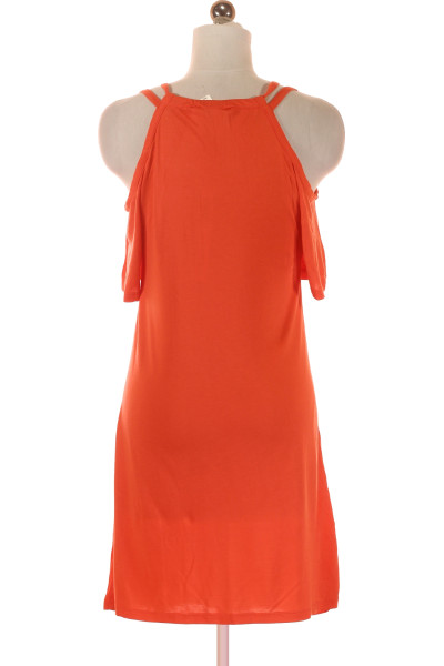 Letní Tričkové Šaty Lascana, Rozkvetlý Design, Oranžová