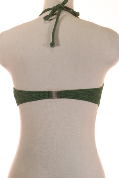 Letní Trendy Bandeau Bikini Top Zelený s Texturovaným Vzorem