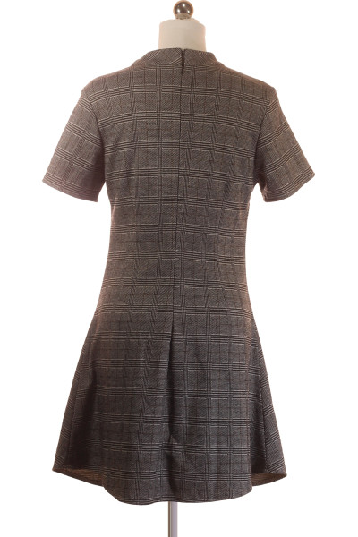 Pletené retro šaty Lascana s geometrickým vzorem a mašlí, podzimní styl