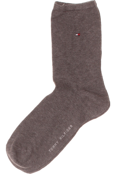 Klasické šedé Bavlněné Ponožky Střední Výšky TOMMY HILFIGER
