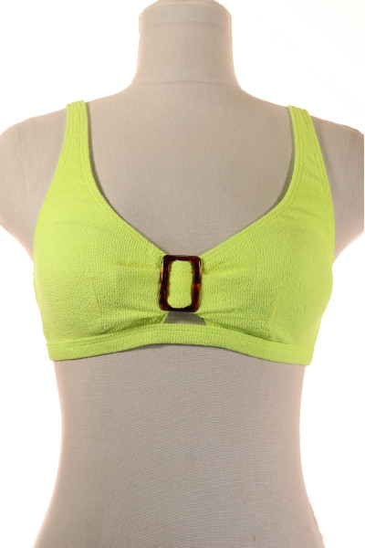 Sportovní Bikini Top Neonově Zelená S Plastovou Sponou