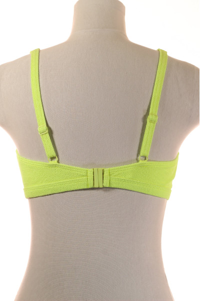 Sportovní Bikini Top Neonově Zelená s Plastovou Sponou