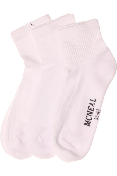 Bavlněné Sportovní Ponožky Unisex MC NEAL Bílé Prodyšné