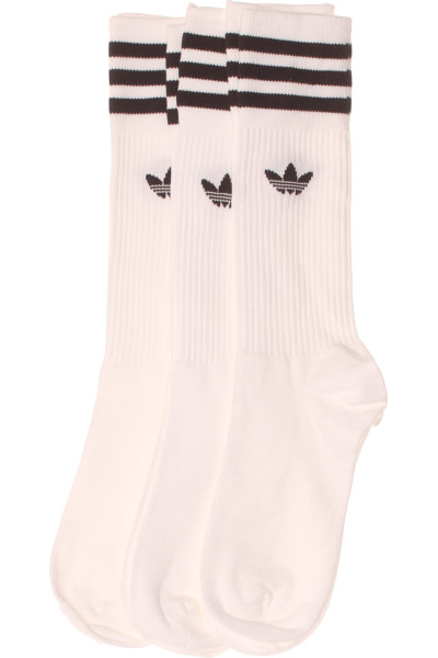 Sportovní Ponožky Adidas Unisex S Pruhy Pro Volný Čas Bílé