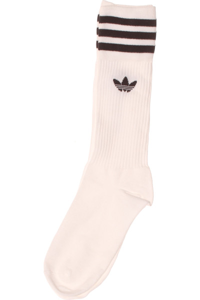 ADIDAS Tenké Vysoké Sportovní Ponožky Unisex Bílé Pruhované
