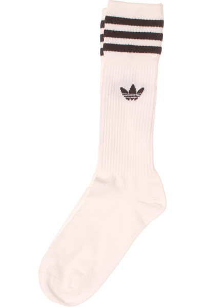 ADIDAS Vysoké Ponožky Sportovní Styl Bílé S Pruhy