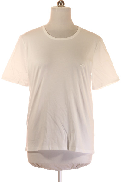 Stylové Bavlněné Tričko Hugo Boss Basic Bílé Pro Muže