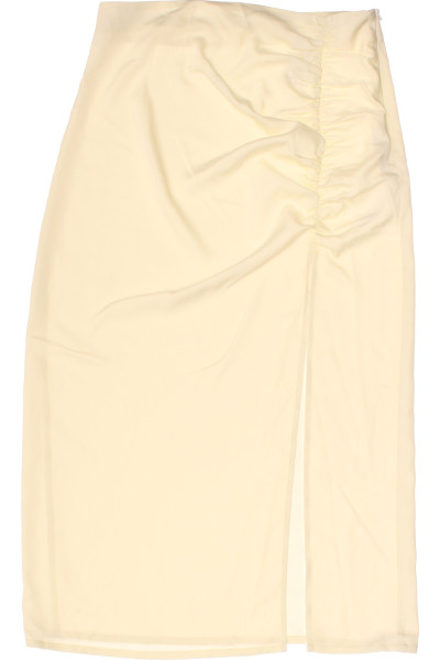 Elegantní Dlouhá Sukně A-Line Krémová Prodyšná Na Léto