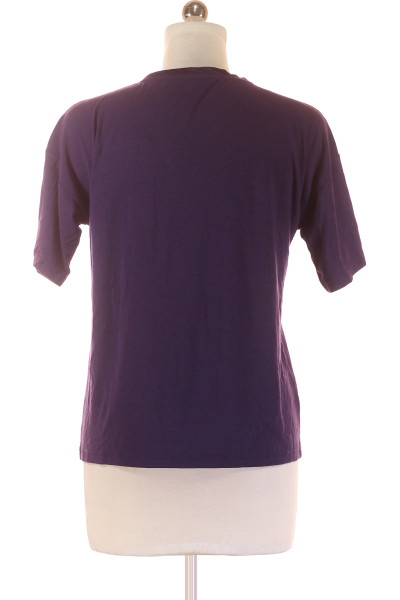 Pohodlné Lascana dámské pyžamo tričko v-neck, fialová