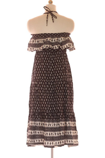  Šaty s Květinovým Potiskem Černobílé Lascana Vel. 38