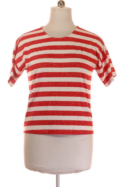 Ležérní Pruhované Tričko V Odstínech červené A Bílé, Letní Styl