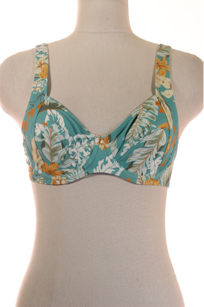 Květovaný Bikini Top Tropický Vzor Podprsenkový Střih Letní Styl