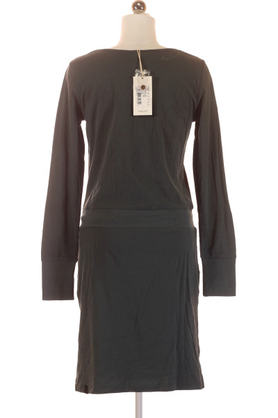 Tričkové šaty ragwear jednobarevné dlouhý rukáv bavlna volnočasové