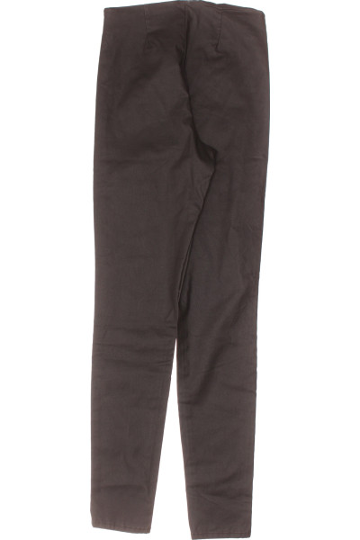 Úzké viskózové kalhoty PIECES s elastanem, černé, slim fit