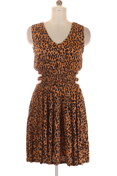 Letní šaty S Leopardím Vzorem A Volánkovou Sukní - Pohodlné Na Party