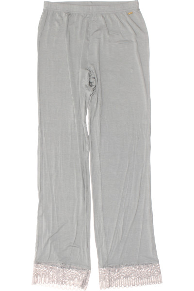 Pohodlné šedé Pyžamové Kalhoty Lascana S Krajkou, Domácí Oblečení