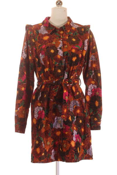 Květované Bavlněné Šaty SHIWI S Podzimním Motivem, Pohodlný Střih