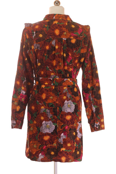 Květované Bavlněné Šaty SHIWI s Podzimním Motivem, Pohodlný Střih