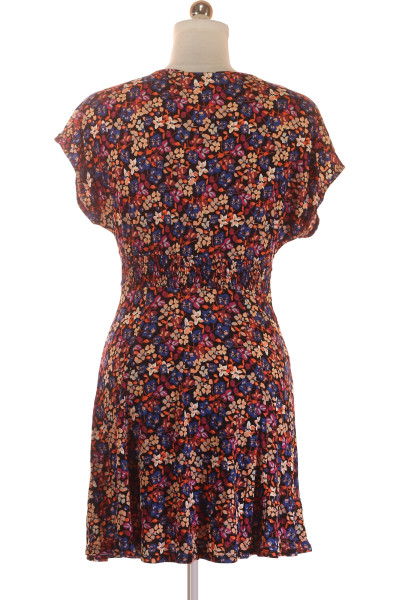 Rozkvetlá letní šaty Lascana s V-výstřihem a krátkým rukávem