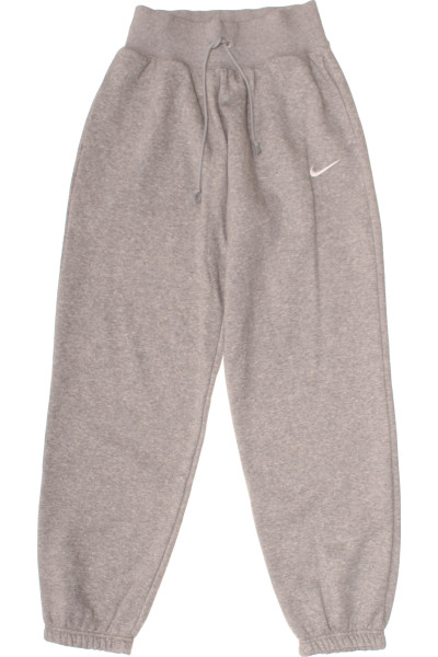 Nike Teplákové Kalhoty Šedé Bavlněné S Polyesterem Pro Dámy
