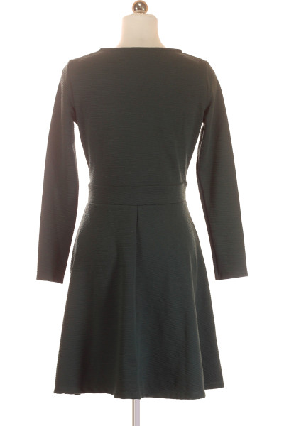 Elegantní pletené šaty A-střih s dlouhým rukávem pro jaro/podzim