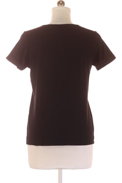Bavlněné tričko s potiskem BENCH pro volný čas, černá