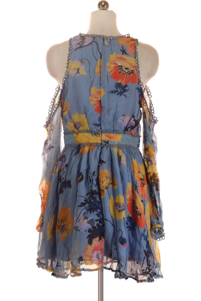 Letní vzorované šifónové šaty Oasis s volánky a květinami