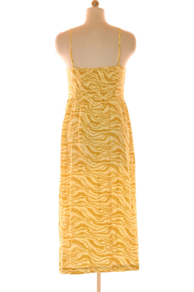  Šaty s Ramínky Žluté Vel. 38