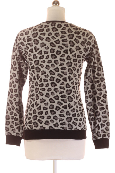Levandulové leopardí dámské pyžamové tričko ComfyHome s dlouhým rukávem