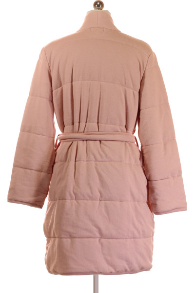 Prošívaný dlouhý kabát P.J.Salvage, růžový, elegantní, na podzim